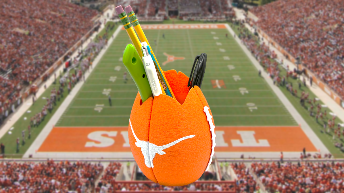 Texas Longhorns Football Shaped Pencil Cup