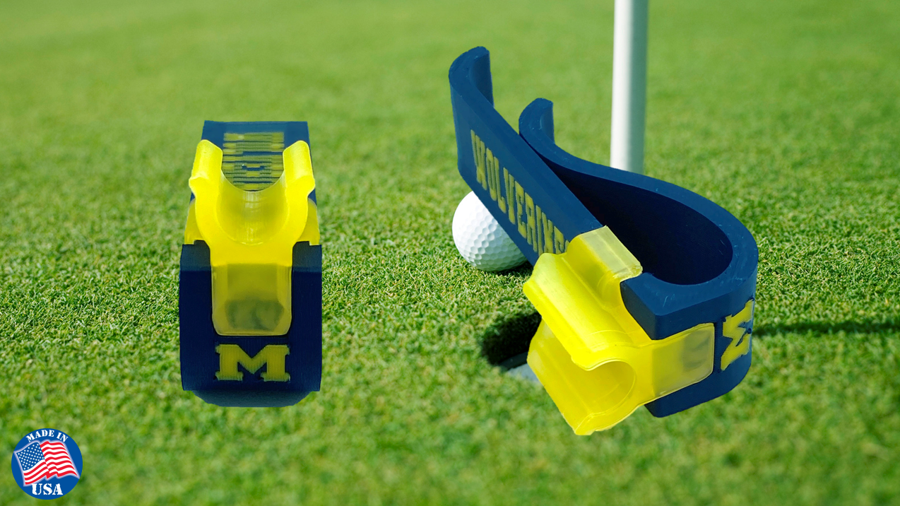 University of Michigan 14 PC Golf Club Organizer Clip Bag Holder 3D Printed