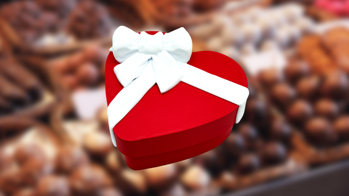 Valentine's Day Heart-Shaped Chocolate Box Fidget Clicker