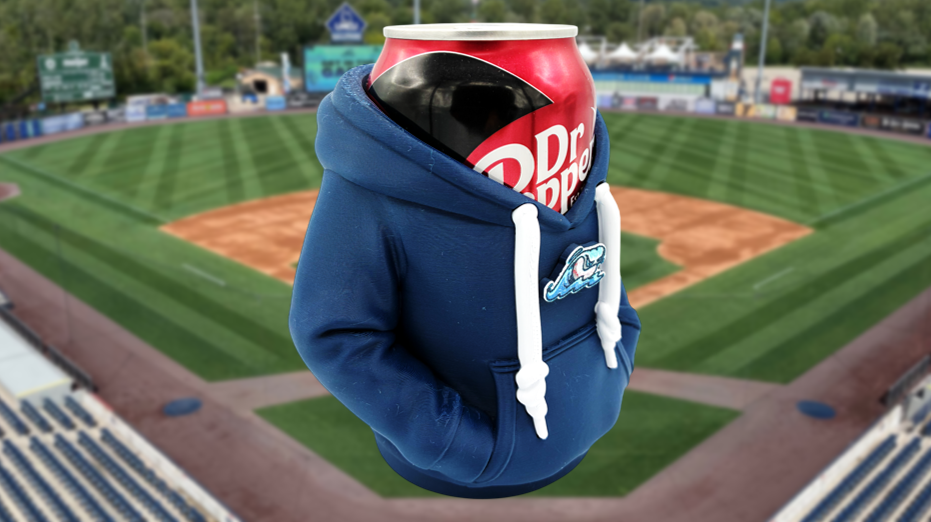 West Michigan Whitecaps Hoodie-Style Can Holder Koozie / Pencil Cup