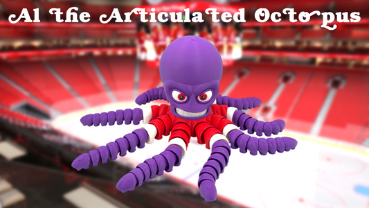Al the Articulated Octopus (Detroit Red Wings Inspired)
