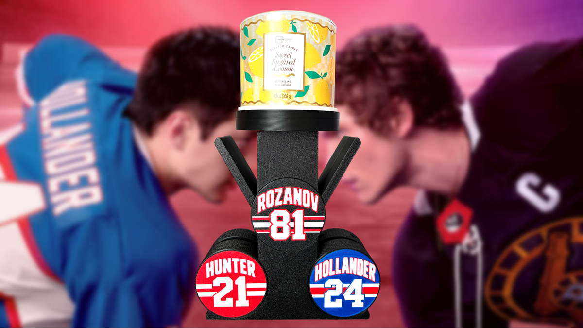 Heated Rivalry Inspired 3-Wick Candle Display Stand – 6 Interchangeable Pucks