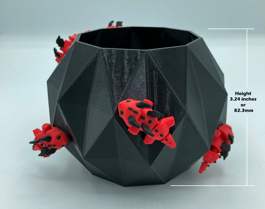 Baby Dragon Succulent Geometric Planter Pot with Drainage Hole 3D Printed