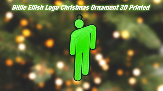 Billie Eilish Logo Christmas Ornament 3D Printed