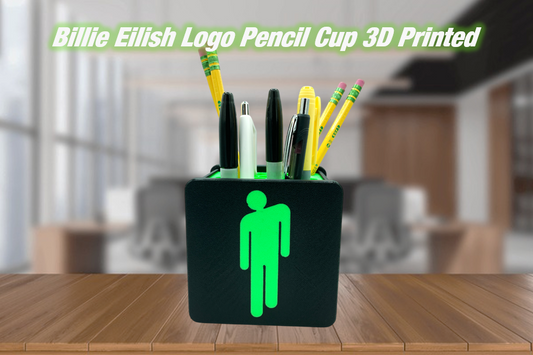 Billie Eilish Logo Pencil Cup 3D Printed