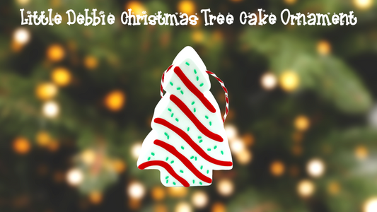 Little Debbie Christmas Tree Cake Ornament 3D Printed