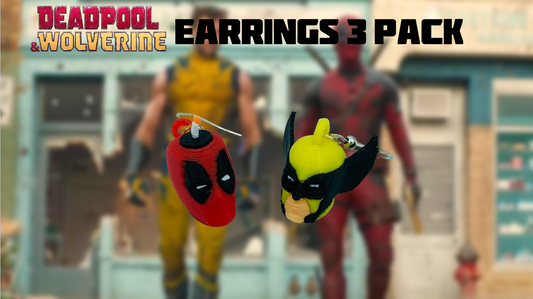 Deadpool Wolverine Dangle Drop Earrings 3 Pack
