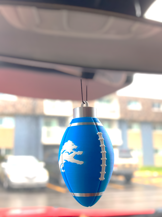 Detroit Lions Football Rearview Mirror Car Ornament 3D Printed