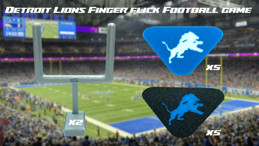 Detroit Lions Finger Flick Football Tabletop Game 3D Printed