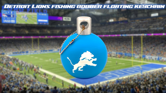 Detroit Lions Floating Keychain – Fishing Bobber Style