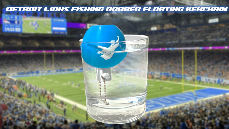 Detroit Lions Floating Keychain – Fishing Bobber Style
