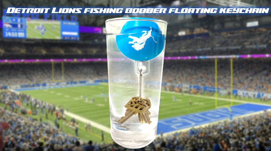 Detroit Lions Floating Keychain – Fishing Bobber Style