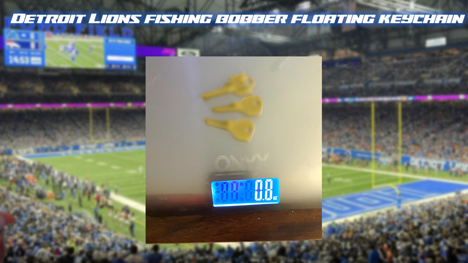 Detroit Lions Floating Keychain – Fishing Bobber Style