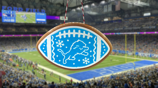 Detroit Lions Football Cookie Ornament