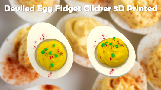 Deviled Egg Fidget Clicker 3D Printed