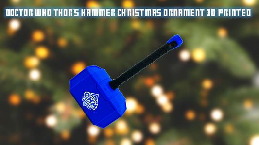 Doctor Who Thor's Hammer Christmas Ornament 3D Printed