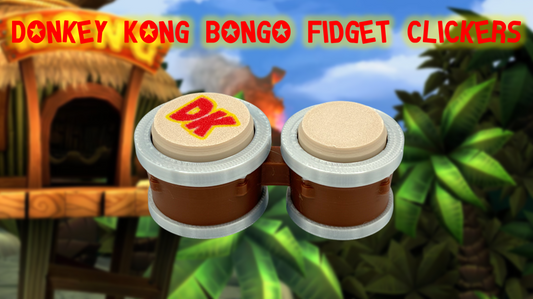 Donkey Kong Bongo Fidget Clicker 3D Printed