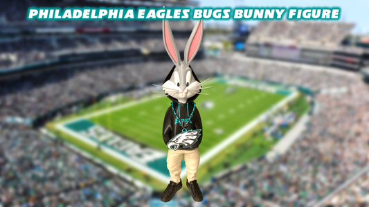 Philadelphia Eagles Bugs Bunny Figure with Hype Chain 3D Printed
