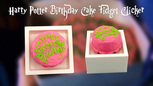 Harry Potter Birthday Cake Fidget Clicker 3D Printed