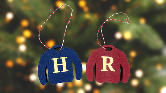 Harry Potter Weasley Personalized Monogram Christmas Sweater Ornament 3D Printed