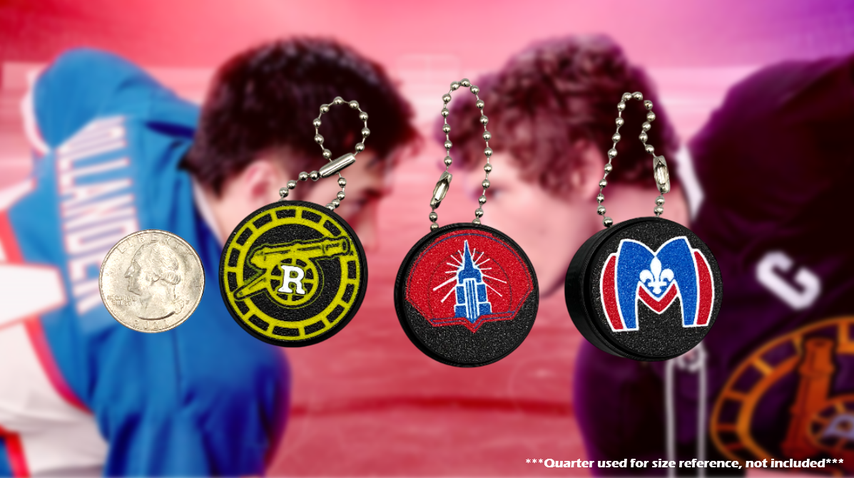 Heated Rivalry Hockey Team Logo Fidget Clicker Keychains – 3 Pack