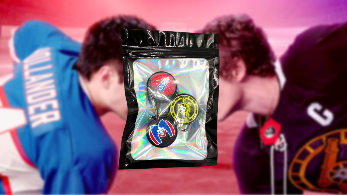 Heated Rivalry Hockey Team Logo Fidget Clicker Keychains – 3 Pack