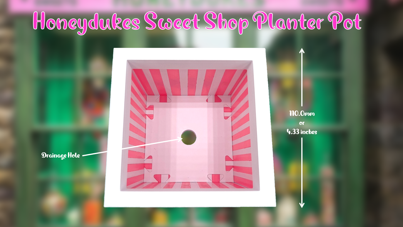 Hogsmeade Honeydukes Legendary Wizarding Sweet Shop Planter Pot with Drainage Hole 3D Printed
