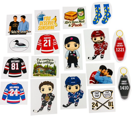 Heated Rivalry Inspired 17PC Waterproof Laminated Sticker Pack
