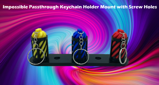 Impossible Passthrough Keyring Keychain Holder Mount with Screw Holes