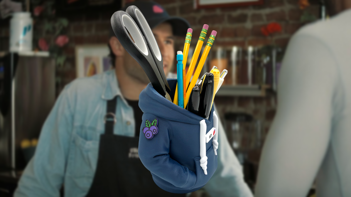 Heated Rivalry Kip Grady "Blue Moon Over" Brooklyn Hoodie-Style Pencil Cup