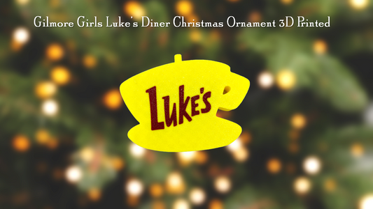 Gilmore Girls Luke's Diner Sign Christmas Ornament 3D Printed