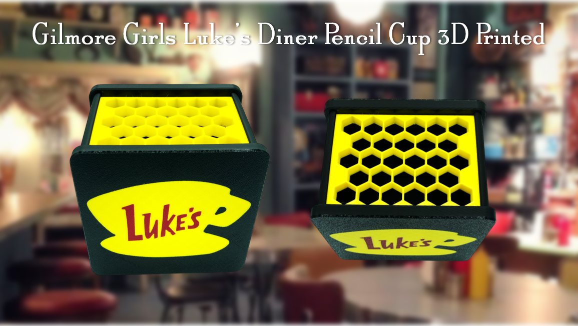 Gilmore Girls Luke's Diner Pencil Cup 3D Printed
