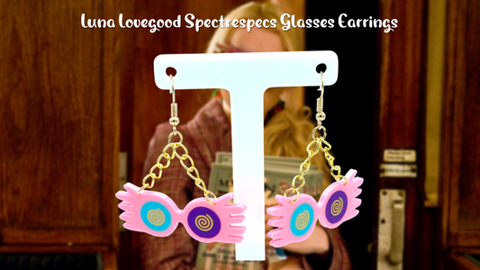 Harry Potter Luna Lovegood Spectrespecs Glasses Dangle/Drop Earrings
