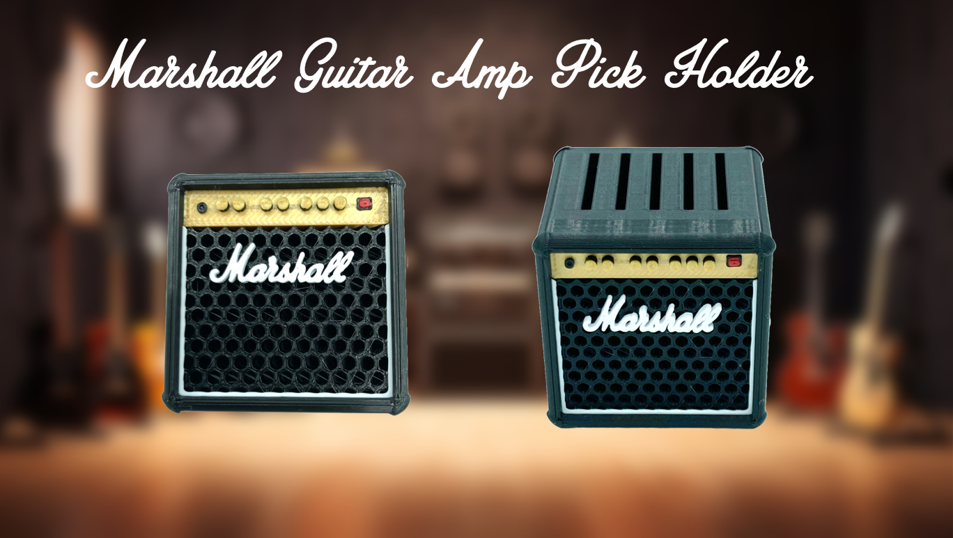 Marshall Amp Head Guitar Pick Holder Storage Rack (Holds up to 5 Picks)