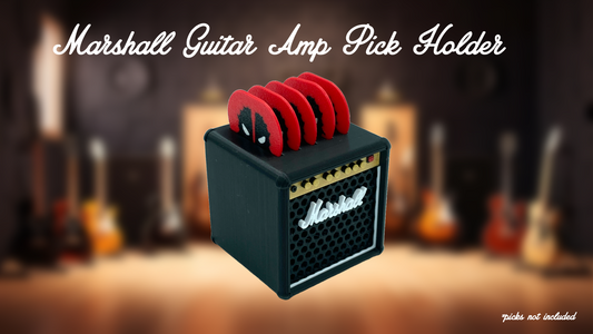 Marshall Amp Head Guitar Pick Holder Storage Rack (Holds up to 5 Picks)