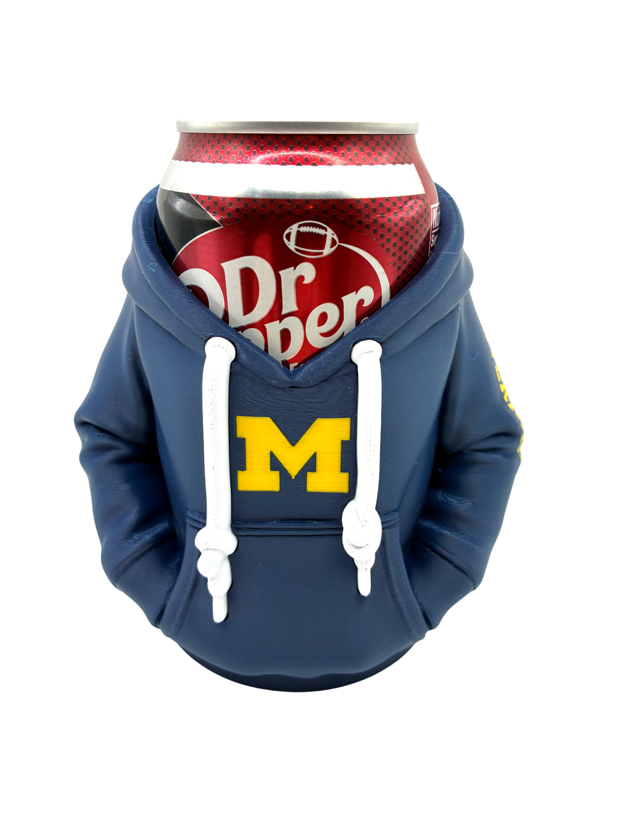 University of Michigan U of M Hoodie-Style Can Holder Koozie/ Pencil Cup