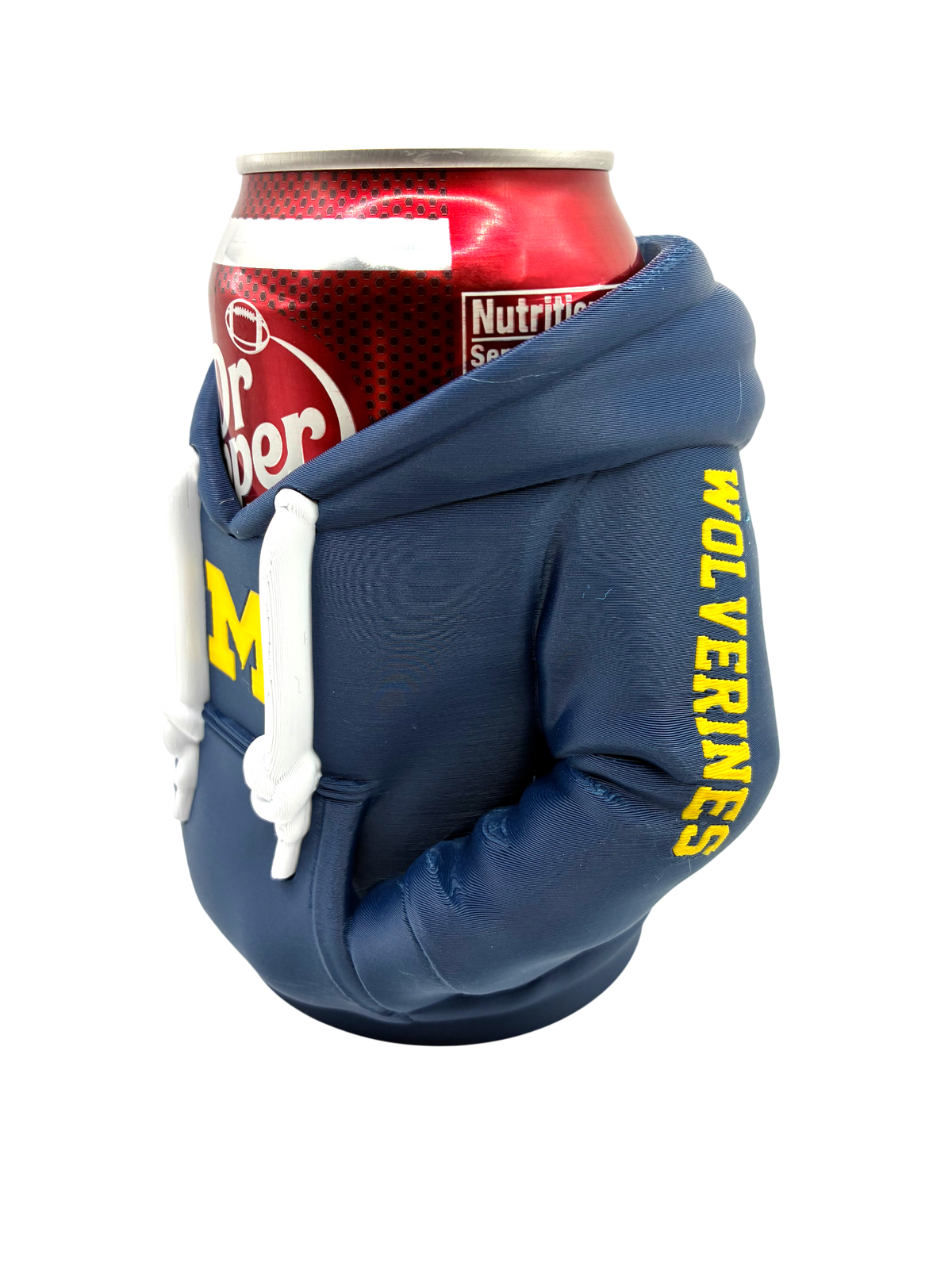 University of Michigan U of M Hoodie-Style Can Holder Koozie/ Pencil Cup