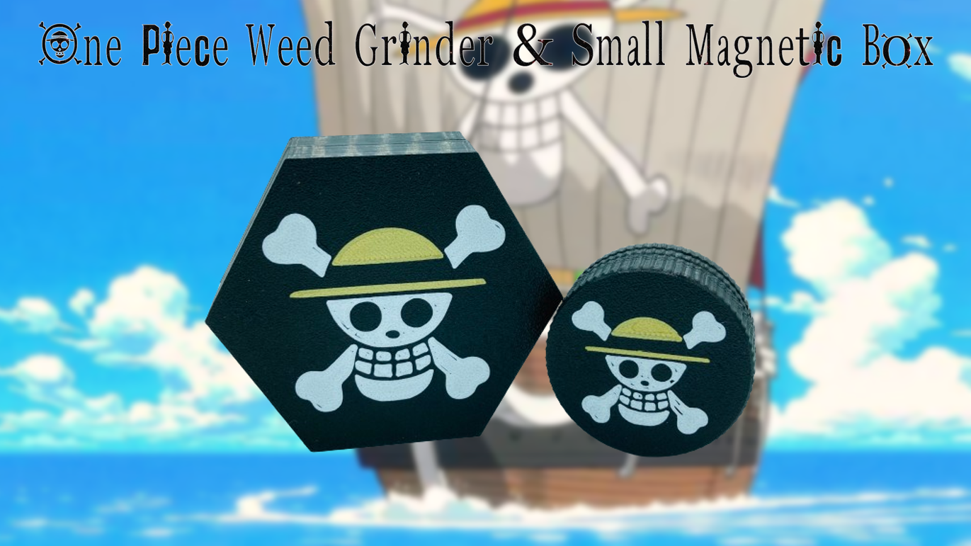 One Piece Weed Grinder with Storage & Small Magnetic Box