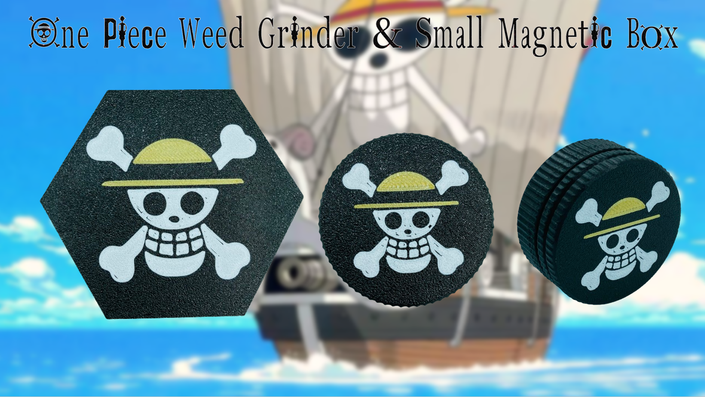 One Piece Weed Grinder with Storage & Small Magnetic Box