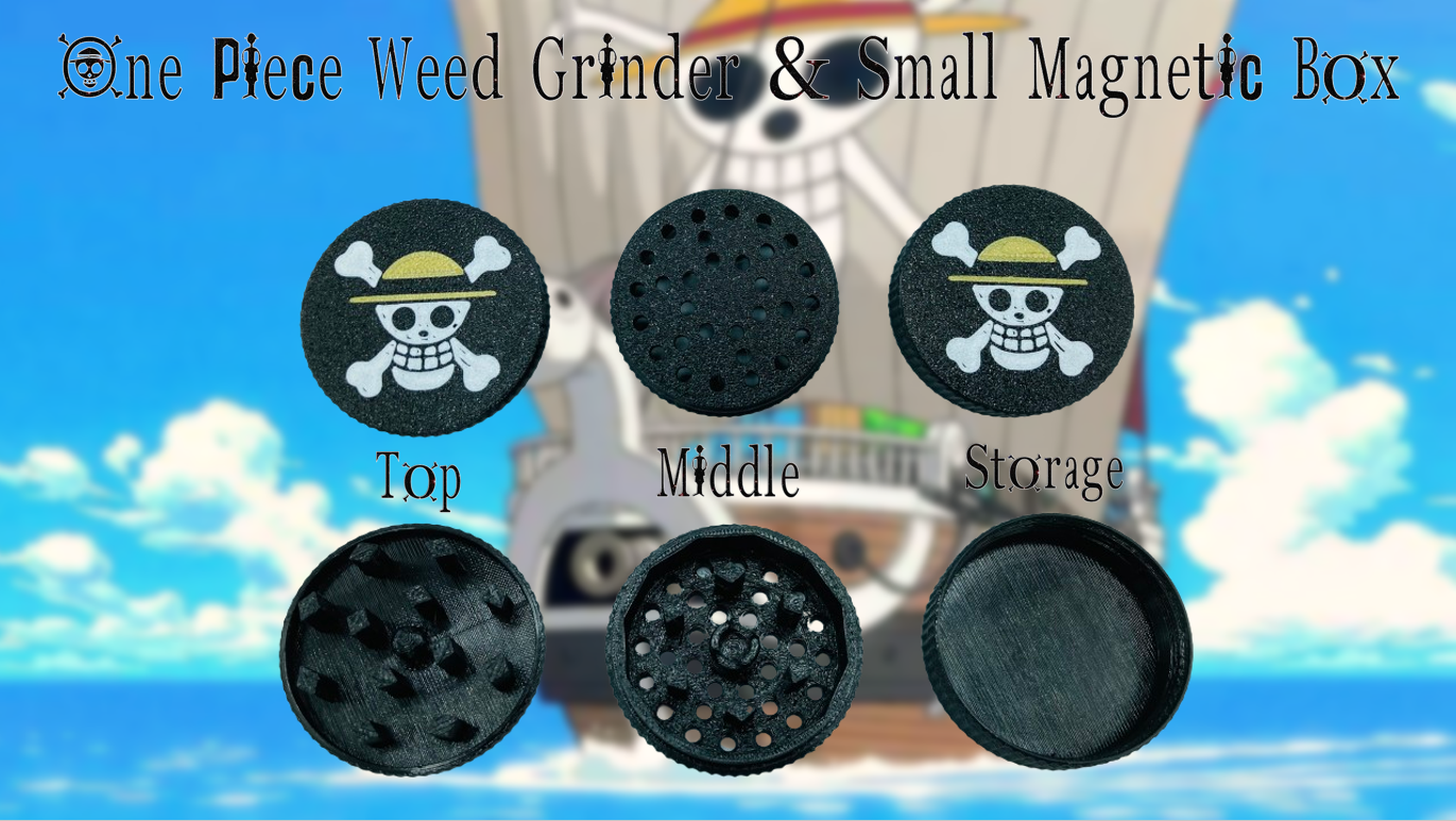 One Piece Weed Grinder with Storage & Small Magnetic Box