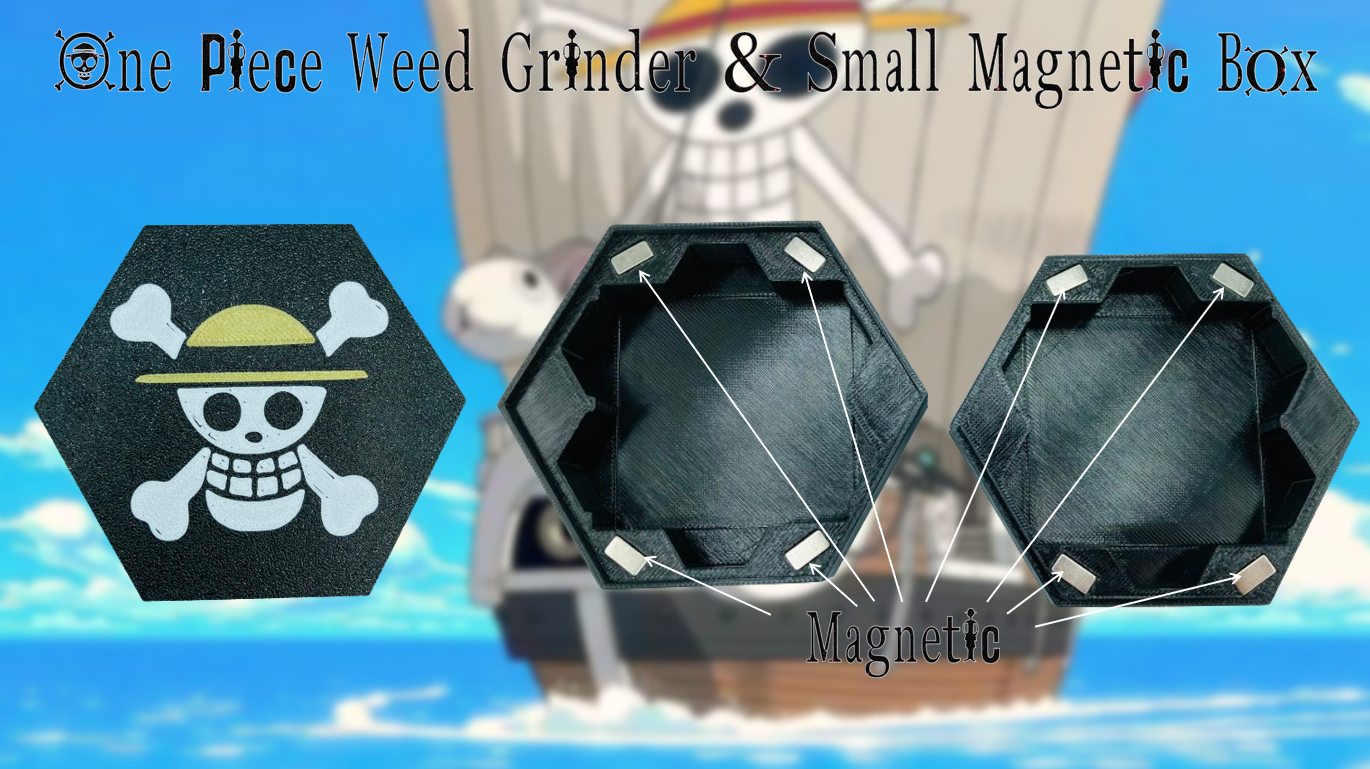 One Piece Weed Grinder with Storage & Small Magnetic Box