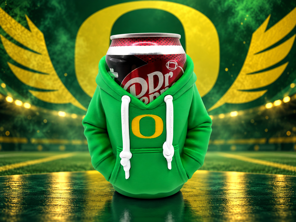 University of Oregon Ducks Hoodie-Style Can Holder Koozie/ Pencil Cup