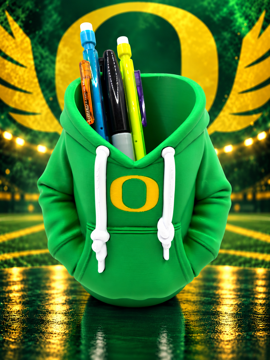 University of Oregon Ducks Hoodie-Style Can Holder Koozie/ Pencil Cup