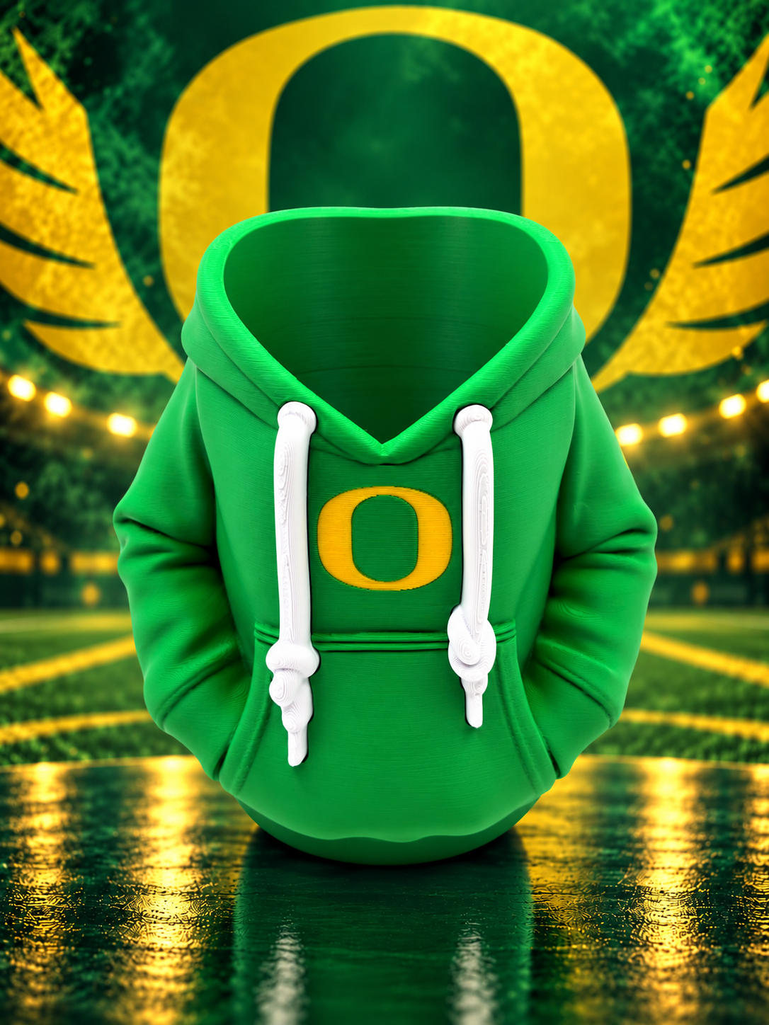 University of Oregon Ducks Hoodie-Style Can Holder Koozie/ Pencil Cup