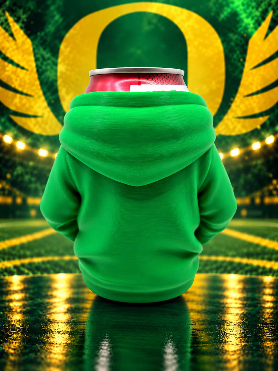 University of Oregon Ducks Hoodie-Style Can Holder Koozie/ Pencil Cup