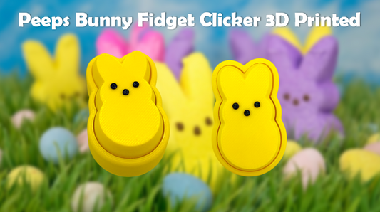 Peeps Bunny Fidget Clicker 3D Printed