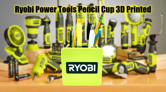 Ryobi Tools Pencil Cup 3D Printed