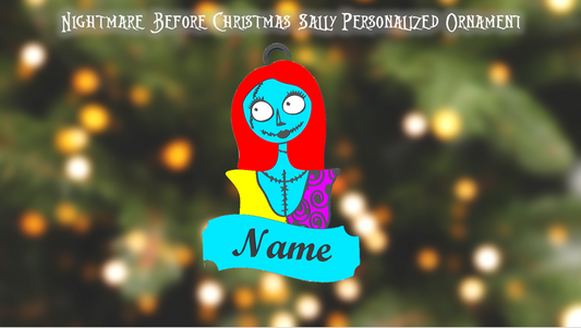 Nightmare Before Christmas Sally Personalized Customized Ornament 3D Printed