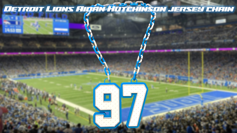 Aidan Hutchinson Detroit Lions Jersey Chain 3D Printed