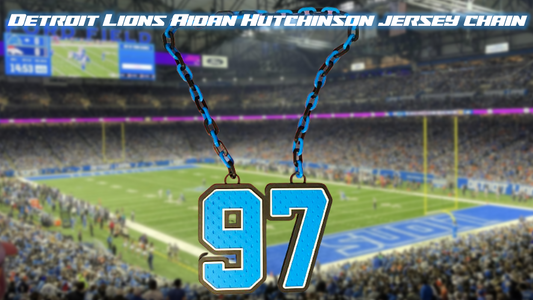Aidan Hutchinson Detroit Lions Jersey Chain 3D Printed